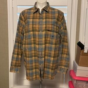 Lauren Ralph Lauren Plaid Button Down Shirt - Blue and Tan